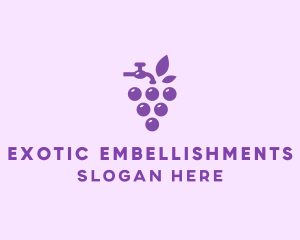 Faucet Grape Juice logo design