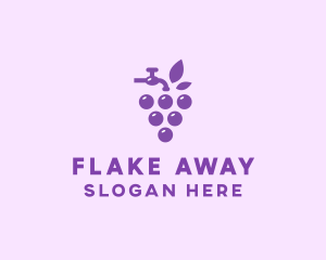 Faucet Grape Juice logo design