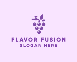 Faucet Grape Juice logo design