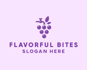 Faucet Grape Juice logo design
