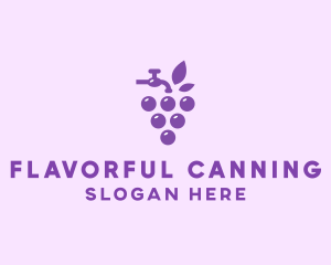 Faucet Grape Juice logo design