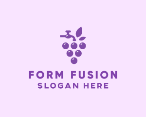 Faucet Grape Juice logo design