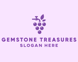 Faucet Grape Juice logo design