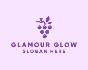 Faucet Grape Juice logo design