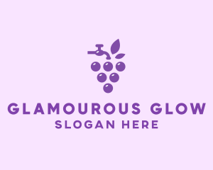 Faucet Grape Juice logo design