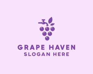 Faucet Grape Juice logo design