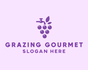 Faucet Grape Juice logo design