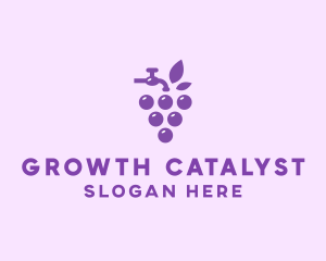 Faucet Grape Juice logo design