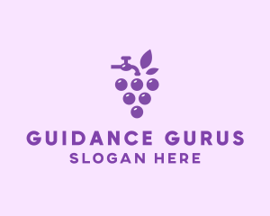 Faucet Grape Juice logo design