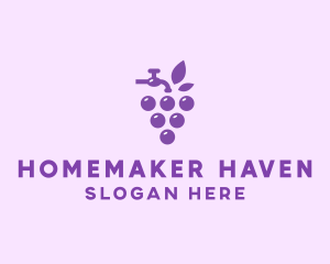 Faucet Grape Juice logo design