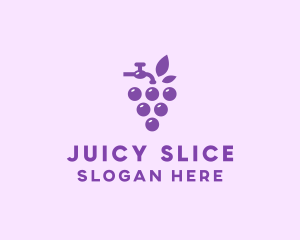 Faucet Grape Juice logo design