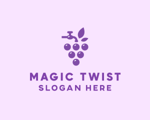 Faucet Grape Juice logo design