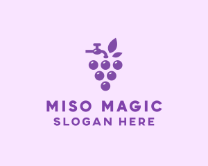 Faucet Grape Juice logo design