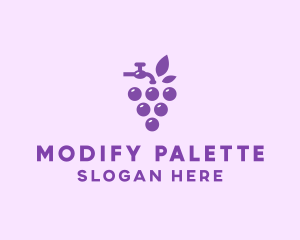 Faucet Grape Juice logo design