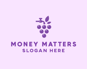 Faucet Grape Juice logo design