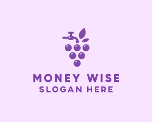 Faucet Grape Juice logo design