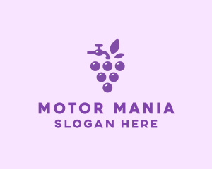 Faucet Grape Juice logo design