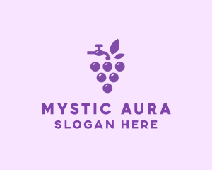 Faucet Grape Juice logo design