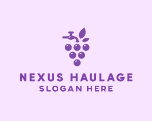 Faucet Grape Juice logo design