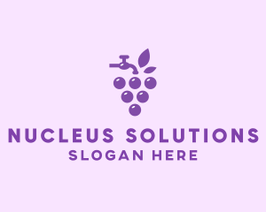 Faucet Grape Juice logo design