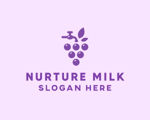 Faucet Grape Juice logo design