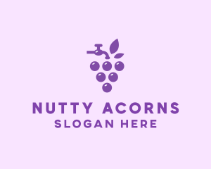 Faucet Grape Juice logo design