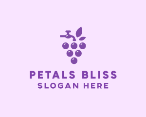 Faucet Grape Juice logo design