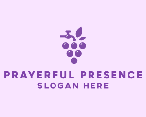 Faucet Grape Juice logo design