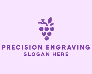 Faucet Grape Juice logo design