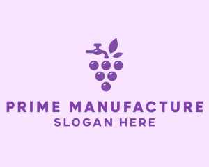 Faucet Grape Juice logo design