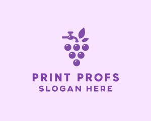 Faucet Grape Juice logo design