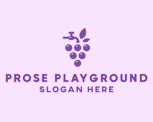 Faucet Grape Juice logo design