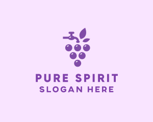 Faucet Grape Juice logo design