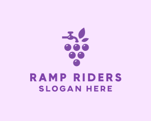 Faucet Grape Juice logo design