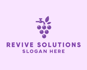 Faucet Grape Juice logo design