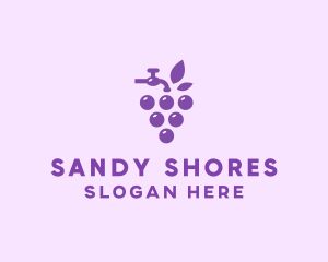 Faucet Grape Juice logo design