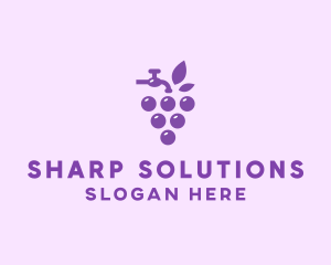 Faucet Grape Juice logo design