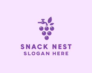 Faucet Grape Juice logo design