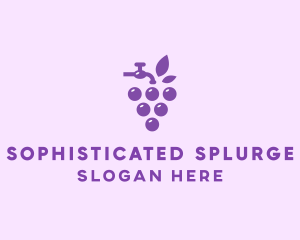 Faucet Grape Juice logo design