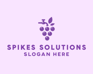 Faucet Grape Juice logo design