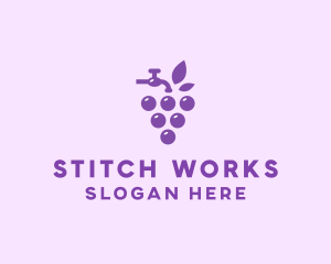 Faucet Grape Juice logo design