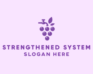 Faucet Grape Juice logo design