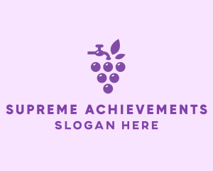 Faucet Grape Juice logo design