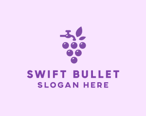 Faucet Grape Juice logo design