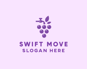 Faucet Grape Juice logo design