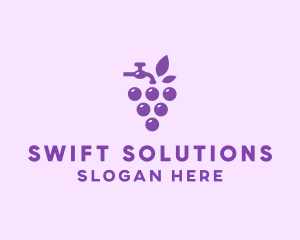 Faucet Grape Juice logo design