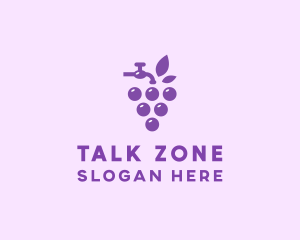 Faucet Grape Juice logo design