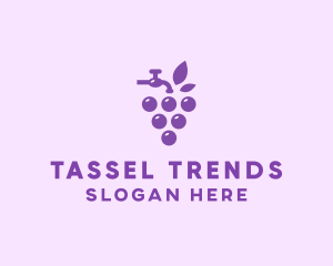 Faucet Grape Juice logo design