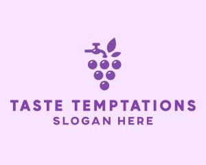 Faucet Grape Juice logo design