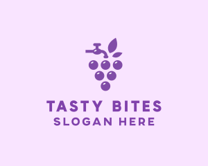 Faucet Grape Juice logo design